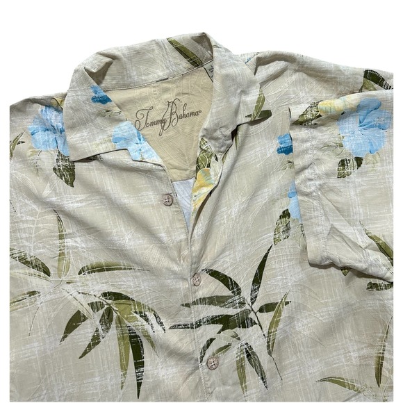 Tommy Bahama Other - Tommy Bahama Men's L 100% Silk Hawaiian Shirt L Short Sleeve Yellow